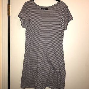 Navy/white striped T-shirt dress size L